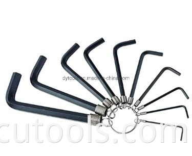 8PCS Black "Tamper Torx" Spanner Sechskantschlüsselschlüssel -Set -Ring mit einem Ring